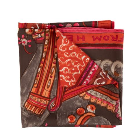 hermes beloved india|HERMES Silk Beloved India Scarf 15191 .